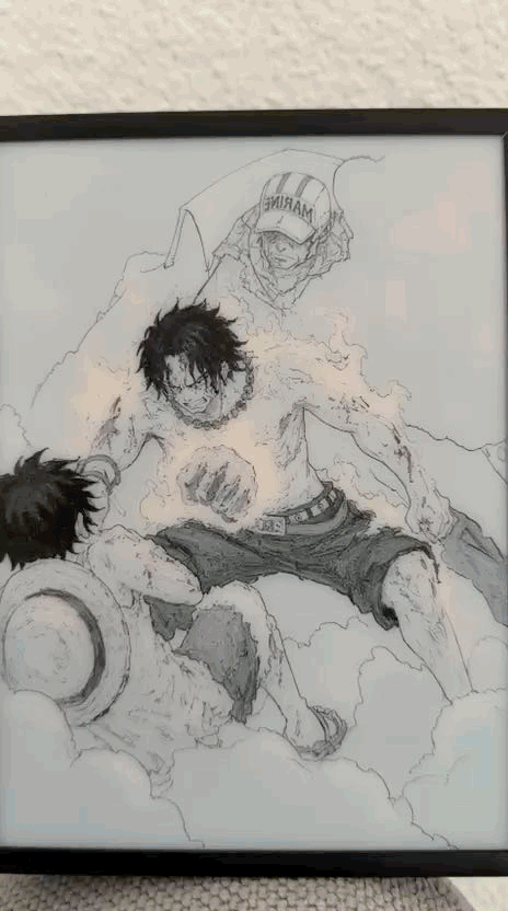 Ace Saves Luffy from Akainu - Marineford Light Art