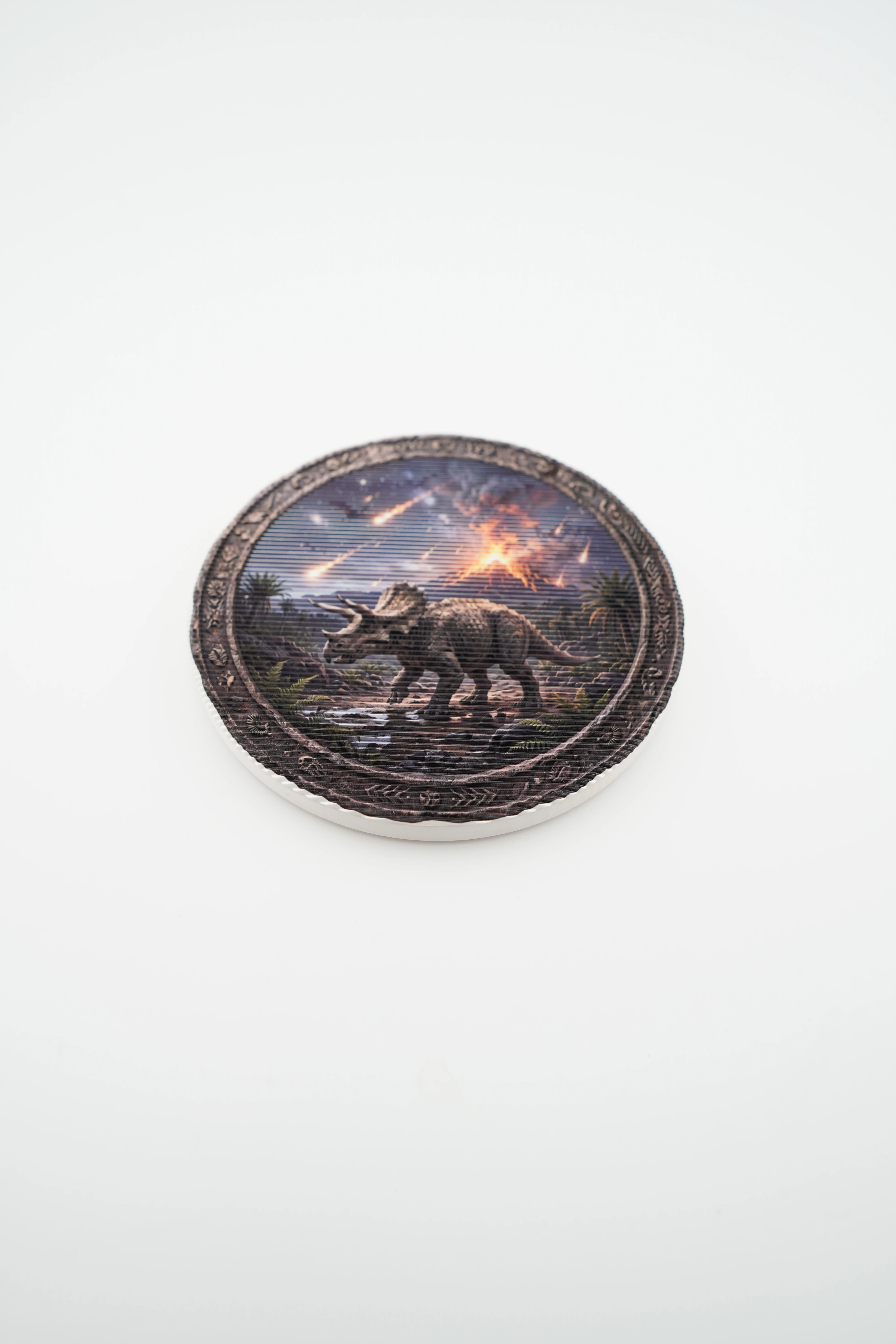 Jurassic themed Round Lenticular Coaster